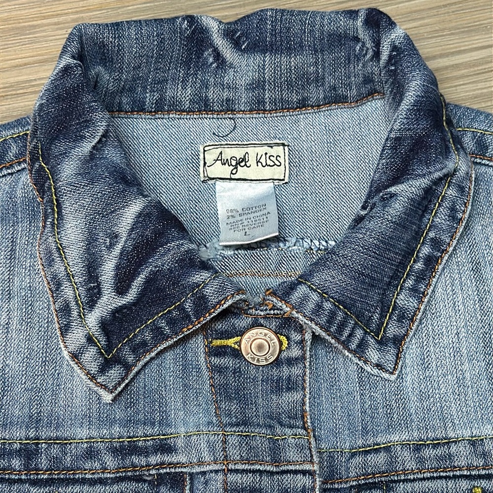 Angel Kiss Blue Denim Kids Vest - Picture 2 of 4
